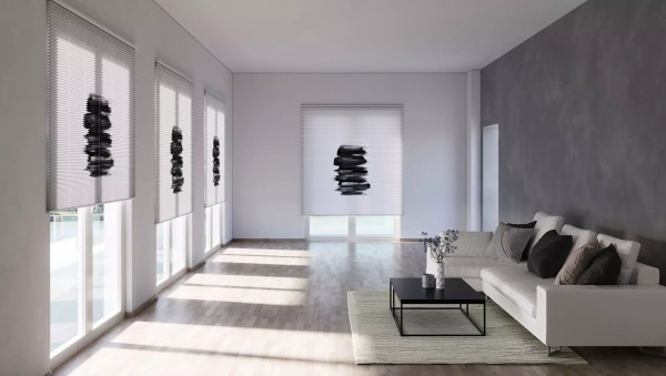 Edles Plissee mit schwarzem Highlight